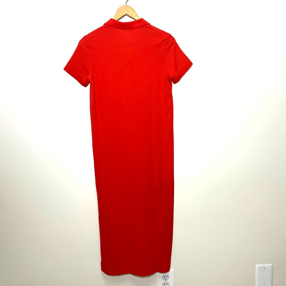 Gant Women Short Sleeve Collared Pique Polo Dress Lava Red XS - Picture 2 of 6